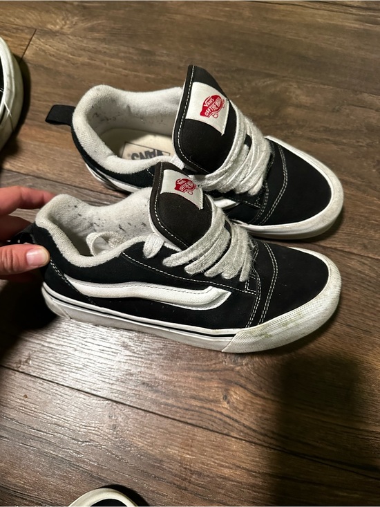 Vans Shoes - Vans Kids Black and White Low-Top Skate Sneakers